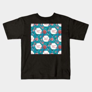 Lovely floral feminist killjoy pattern Kids T-Shirt